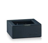 Heisse & Söhne Stapelbares Schmuckkästchen Mirage L - Oberteil: Uhrenbox für 6 Uhren - Leder Dunkelblau 2604