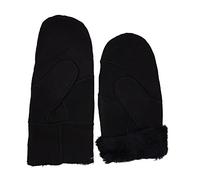 HEITMANN 100% Lammfell Handschuhe Fäustlinge Echt-Leder Herren NEU (M, Schwarz)