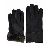 HEITMANN 100% Lammfell Handschuhe Fingerhandschuhe Echt-Leder Herren NEU (L, Schwarz)