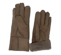 HEITMANN 100% Lammfell Handschuhe Fingerhandschuhe Echt-Leder Herren NEU (M, Beige)