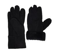 HEITMANN 100% Lammfell Handschuhe Fingerhandschuhe Echt-Leder Herren NEU (XL, Schwarz)