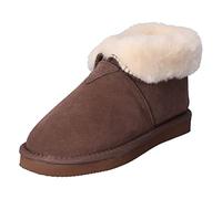 Heitmann Damen- u. Herren Lammfell-Hausschuhe (38, Braun)