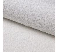 Heko Panels Milano Stoff Meterware Bouclé Kuschelweich Premium Polsterstoff Aus PES Teddystoff Nähstoffe Möbelstoffe Dekostoffe Handwerken UV-beständig Milano Polarweiß 1 Meter 142 x 100 cm