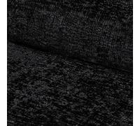 Heko Panels MUSTERSTÜCK Polsterstoff Meterware Bouclé Optik Premium Stoff Teddystoff Nähstoffe Möbelstoffe Dekostoffe Handwerken UV-beständig Wasserdicht Tenza Schwarz Stoffprobe 10 x 10 cm