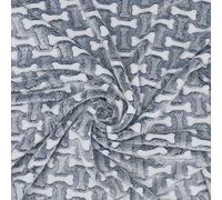 HEKO PANELS Fleecestoff Meterware Kinder Polar Fleece Meterware - Weicher Plüsch Fleece Meterware - Zweiseitige Warmer Fleece Stoff - Knochen