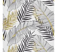HEKO PANELS Stoff Oxford Wasserdichte Meterware Canvas-Stoff Polyester Stoff Zum Nähen Nähstoffe Dekostoffe Wasserabweisend Blickdicht Bananenblätter Palmblätter 3 Meter 155 x 300 cm