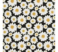 HEKO PANELS Stoff Oxford Wasserdichte Meterware Canvas-Stoff Polyester Stoff Zum Nähen Nähstoffe Dekostoffe Wasserabweisend Blickdicht Gänseblümchen Blumen 2 Meter 155 x 200 cm