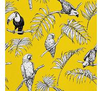 HEKO PANELS Stoff Oxford Wasserdichte Meterware Canvas-Stoff Polyester Stoff Zum Nähen Nähstoffe Dekostoffe Wasserabweisend Blickdicht Papageien Tukane 2 Meter 155 x 200 cm