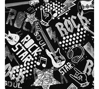 HEKO PANELS Stoff Oxford Wasserdichte Meterware Canvas-Stoff Polyester Stoff Zum Nähen Nähstoffe Dekostoffe Wasserabweisend Blickdicht Rockstar 3 Meter 155 x 300 cm