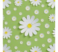 HEKO PANELS Stoff Oxford Wasserdichte Meterware Canvas-Stoff Polyester Stoff Zum Nähen Nähstoffe Dekostoffe Wasserabweisend Blickdicht Gänseblümchen Blumen 1 Meter 155 x 100 cm