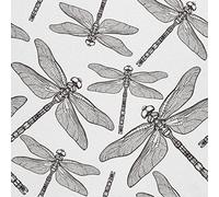 HEKO PANELS Stoff Oxford Wasserdichte Meterware Canvas-Stoff Polyester Stoff Zum Nähen Nähstoffe Dekostoffe Wasserabweisend Blickdicht Libellen 3 Meter 155 x 300 cm