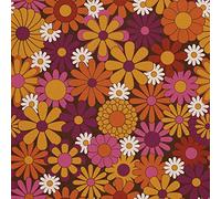 HEKO PANELS Stoff Oxford Wasserdichte Meterware Canvas-Stoff Polyester Stoff Zum Nähen Nähstoffe Dekostoffe Wasserabweisend Blickdicht Blumen Pink Orange 2 Meter 155 x 200 cm