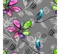 HEKO PANELS Stoff Oxford Wasserdichte Meterware Canvas-Stoff Polyester Stoff Zum Nähen Nähstoffe Möbelstoffe Dekostoffe Handwerken Wasserabweisend Blickdicht Blumen 5 Meter 155 x 500 cm