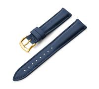 HELBAY Beschichtete Herren-Uhrenarmbänder aus Canvas, 18/19/20/22 mm, wasserabweisende Sportarmbänder aus Textil,Marineblau-Gold,20 mm