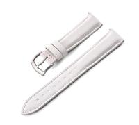 HELBAY Beschichtete Herren-Uhrenarmbänder aus Canvas, 18/19/20/22 mm, wasserabweisende Sportarmbänder aus Textil,Weiß-Silber,22 mm