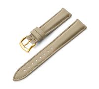HELBAY Beschichtete Herren-Uhrenarmbänder aus Canvas, 18/19/20/22 mm, wasserabweisende Sportarmbänder aus Textil,Khaki-Gold,18 mm