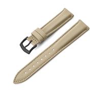 HELBAY Beschichtete Herren-Uhrenarmbänder aus Canvas, 18/19/20/22 mm, wasserabweisende Sportarmbänder aus Textil,Khaki-Schwarz,19 mm