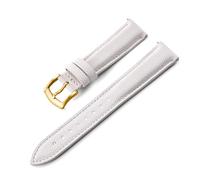 HELBAY Beschichtete Herren-Uhrenarmbänder aus Canvas, 18/19/20/22 mm, wasserabweisende Sportarmbänder aus Textil,Weißgold,19 mm