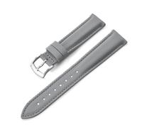 HELBAY Beschichtete Herren-Uhrenarmbänder aus Canvas, 18/19/20/22 mm, wasserabweisende Sportarmbänder aus Textil,Grau-Silber,22 mm