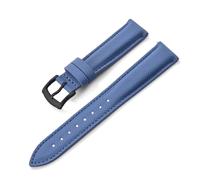 HELBAY Beschichtete Herren-Uhrenarmbänder aus Canvas, 18/19/20/22 mm, wasserabweisende Sportarmbänder aus Textil,Hellblau-Schwarz,19 mm