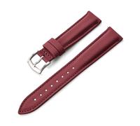 HELBAY Beschichtete Herren-Uhrenarmbänder aus Canvas, 18/19/20/22 mm, wasserabweisende Sportarmbänder aus Textil,Rot-Silber,19 mm