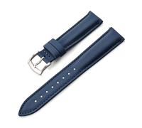 HELBAY Beschichtete Herren-Uhrenarmbänder aus Canvas, 18/19/20/22 mm, wasserabweisende Sportarmbänder aus Textil,Marineblau-Silber,19 mm