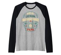 Held Ehemann Motorradfahrer Papa Biker Motiv Raglan