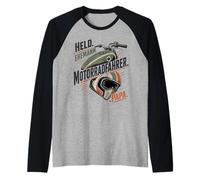 Held Ehemann Motorradfahrer Papa Biker Motiv Raglan
