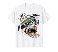 Held Ehemann Motorradfahrer Papa Biker Motiv T-Shirt