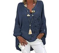 Helena Vera fillamoda Damen st Pauli Trikot Yoga Shirt Damen Langarm weißer Pullover Damen jojolikes Damen Sweatshirt Langarmshirts für Damen Baumwolle damenshirt halbarm L