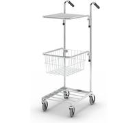 HelgeNyberg Einkaufswagen KOMPAKT, 1 Etagenboden, 1 Korb, Gestell glanzverzinkt