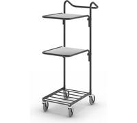 HelgeNyberg Einkaufswagen KOMPAKT, 2 Etagenböden, Gestell schwarz