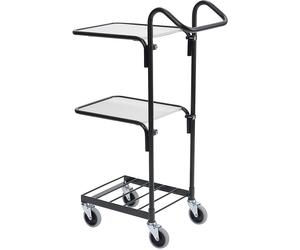 HelgeNyberg Einkaufswagen KOMPAKT, 2 Etagenböden, Gestell schwarz, ab 5 Stk