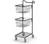 HelgeNyberg Einkaufswagen KOMPAKT, 2 Körbe, Gestell schwarz