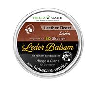 HeliaCARE Premium Lederbalsam mit Bienenwachs - Bio Lederpflege für Ledersofas & Lederschuhe - Kunstleder Pflege in Lebensmittelqualität - Schuhpflege & Möbelpflege aus Deutschland (300ml)