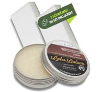 HeliaCARE Premium Lederbalsam mit Bienenwachs - Bio Lederpflege für Ledersofas & Lederschuhe - Kunstleder Pflege in Lebensmittelqualität - Schuhpflege & Möbelpflege aus Deutschland (50ml)