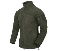 Helikon Tex Alpha Tactical Fleece Jacke oliv grün, taktische Fleecejacke geeignet für Polizei, Militär, Sicherheitsdienst, Survival, Outdoor, Airsoft M