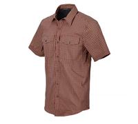 Helikon-Tex Covert Concealed Carry Short Sleeve Shirt dirt red checkered, Größe M, Herren, Synthetik
