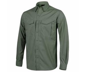 Helikon Tex Defender MK2 Langarmhemd, oliv, mit taktischen Elementen und durchdachter Aufteilung, geeignet für Polizei, Militär, Survival, Bushcraft S