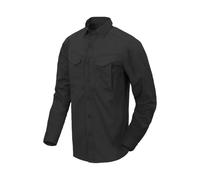 Helikon Tex Defender MK2 Langarmhemd, schwarz mit taktischen Elementen und durchdachter Aufteilung, geeignet für Polizei, Militär, Survival, Bushcraft S