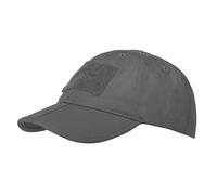 Helikon-Tex - Folding PoliCotton Rip-Stop - Basecap mit Klettflächen - Shadow Grey universell
