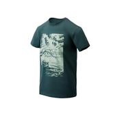 Helikon-Tex T-Shirt aus Baumwolle, Adventure is Out There, grün - XL