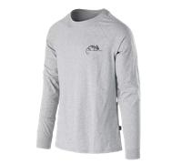 Helikon-Tex T-Shirt Long Sleeve (Helikon-Tex Logo) - Med Grau Melange, Langarm Shirt L