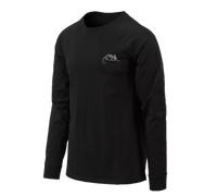 Helikon-Tex T-Shirt Long Sleeve (Helikon-Tex Logo) - schwarz, Langarm Shirt L
