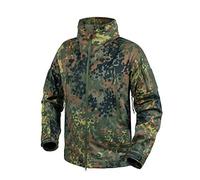 Helikon-Tex Taktische Feldjacke Gunfighter - Outdoor, Einsatz - mit Kapuze, Taschen - Winddichte Outdoorjacke - Flecktarn - Größe 3XL