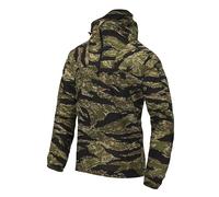 Helikon-Tex Taktische Feldjacke Windrunner - Outdoor, Freizeit - mit Kapuze, Taschen - Winddichte Outdoorjacke - Tigerstreifen - Größe 3XL