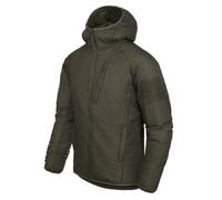 Helikon-Tex Taktische Feldjacke Wolfhound Hoodie - Outdoor, Freizeit - mit Kapuze, 4 Taschen - Winddichte Outdoorjacke - Taiga Grün - Größe 2XL