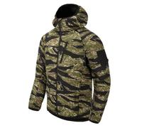 Helikon-Tex Taktische Feldjacke Wolfhound Hoodie - Outdoor, Freizeit - mit Kapuze, 4 Taschen - Winddichte Outdoorjacke - Tigerstreifen - Größe 2XL