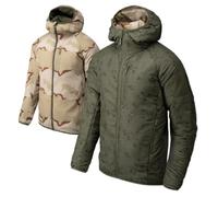 Helikon-Tex Taktische Feldjacke Wolfhound Hoodie - Outdoor, Freizeit - mit Kapuze, 6 Taschen - Winddichte Outdoorjacke - Wüsten-Nacht-Tarnung/US-Wüste - Größe S