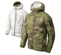 Helikon-Tex Taktische Feldjacke Wolfhound Hoodie - Outdoor, Freizeit - mit Kapuze, 6 Taschen - Winddichte Outdoorjacke - WildWood - Größe M